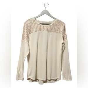 Maurice’s 24/7 Sequin Colorblock Long Sleeve Top – Large